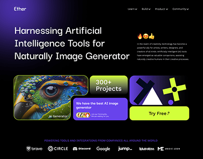 Ether - AI Image Generator Website
