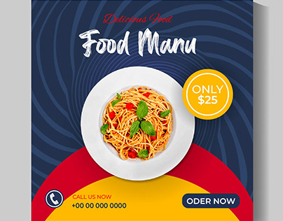 Food Manu Design Social Media Post