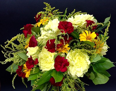Sunny bouquet with goldenrod