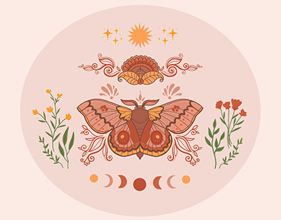Bohemian Moth Pattern