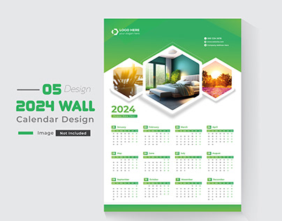 Wall Calendar Design 2024