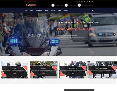 AT Police Onepage – Responsive Police website templates