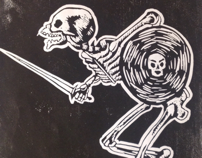 Harryhausen skeleton print