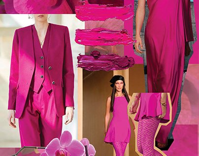 Colours and trends fashion moodboard