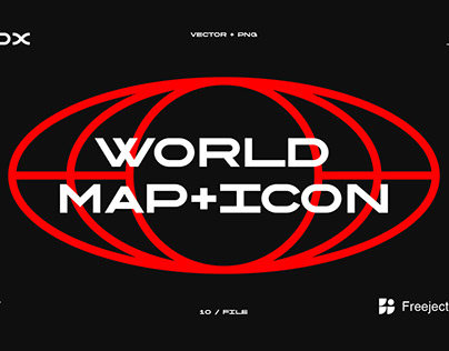 Free World Map & Icon Vector Collection