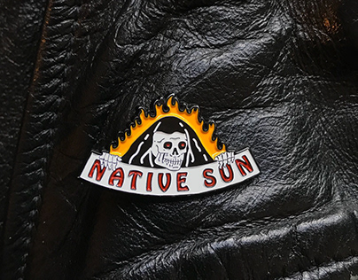 Native Sun Pin Button