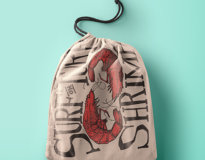 Surf On Turf Shrimp Branding // Logo