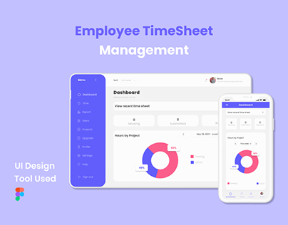 Employee TimeSheet Management - Dashboard UI Design