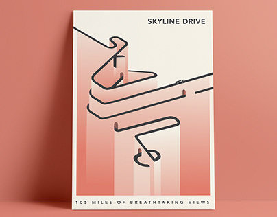 Type Hike - Skyline Drive Poster