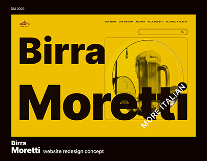 Birra Moretti website redesign concept