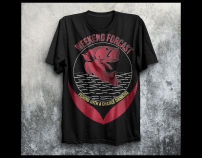 River Fishing Catch Tshirt Print Template