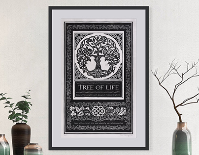 Celtic Tree of Life - Relief Print