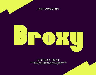Free Broxy Display Font