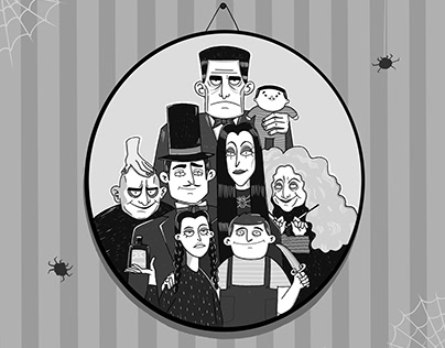 The Addams family illustration