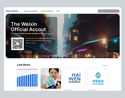 Chine Mobile Web Site Design: Landing Page