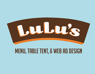 LuLu's - Menu, Table Tent, and Web Ad Design