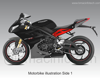Triumph Motorbike illustration