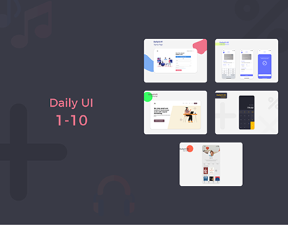 Daily UI Challenge - #1 to #10