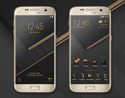 Deluxe Gold Black - Samsung Theme