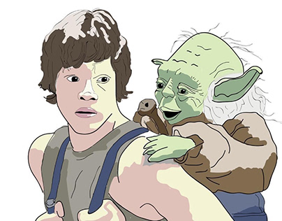 Luke Skywalker and Yoda