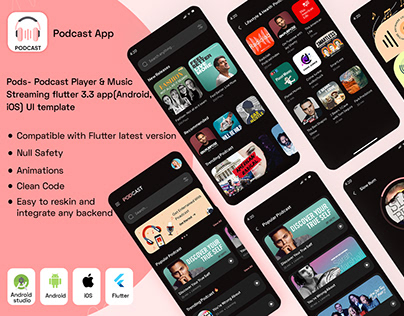 Pods- Podcast Player & Music Streaming flutter