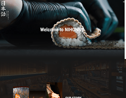 Nihonno landing page and digital menu