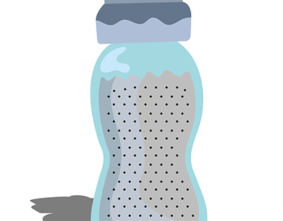 Salt Bottle Vector Illustration