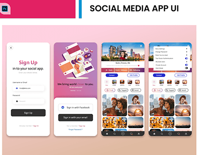 Social Media App UI Design