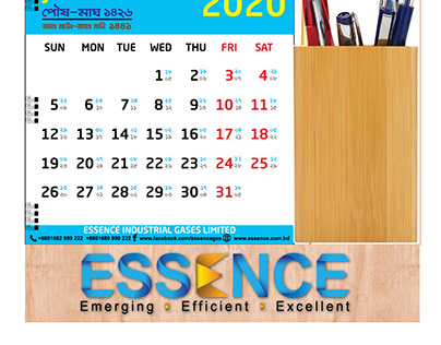 Desk-Wooden Calendar Design -Sample
