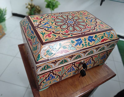moroccan box jewellry handmade painted