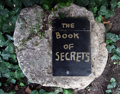 the book of secrets (wood/found object)