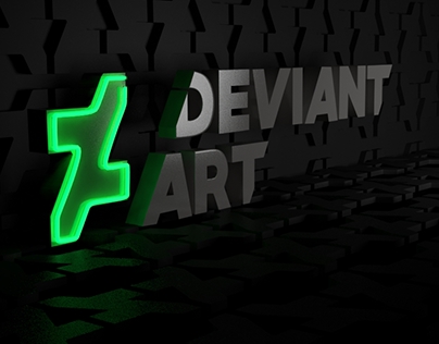 DeviantArt logo en 3D