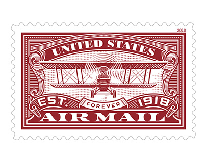 U.S. Airmail Anniversary Red