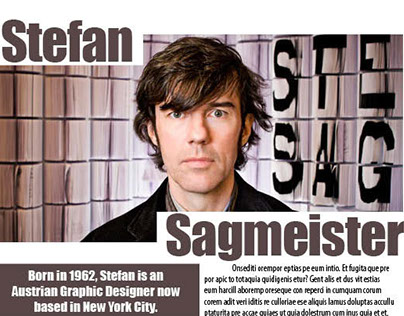 Stefan Sagmeister Magazine Spreads Designs