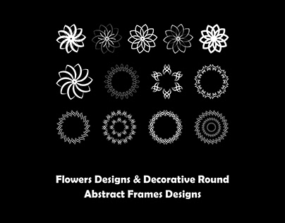 Flowers Designs & Round Abstract Frames Designs