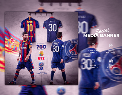 Lionel Messi 700 Goals Poster Design