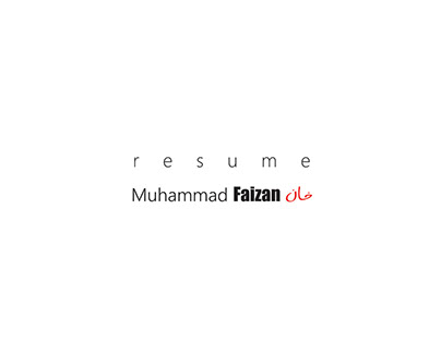 Muhammad Faizan Khan CV & Portfolio