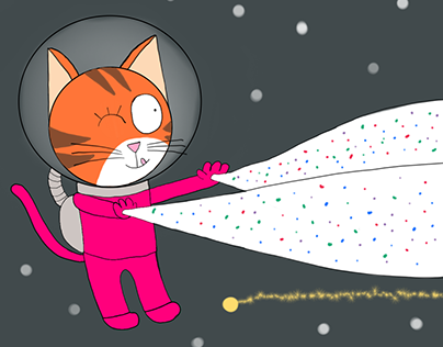 Katy the cat in space
