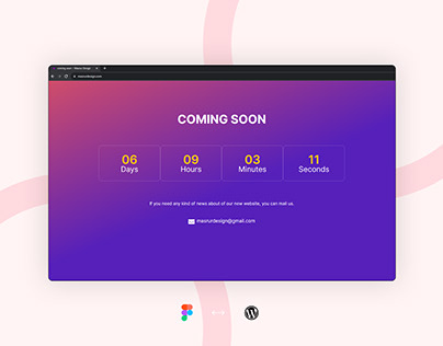 Coming Soon web page UI Design and Development