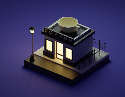 Coffee Shop at night