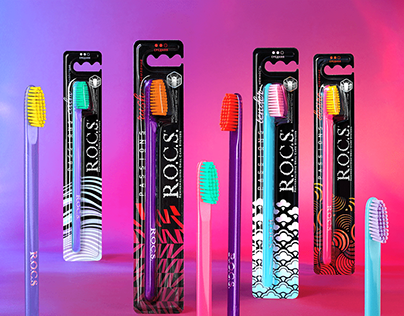 Packaging design for toothbrushes R.O.C.S. Passions