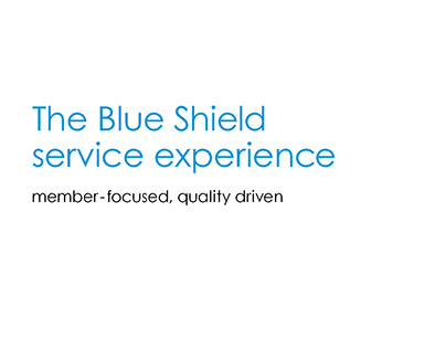 Blue Shield Service Experience Brochure