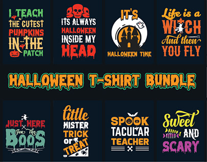 Halloween t-shirt design bundle v2