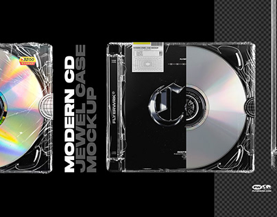 Modern CD Jewel Case Mockup
