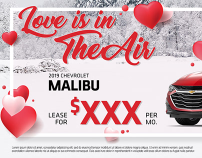Car Advertisement Slider Creative - Valentine's Theme