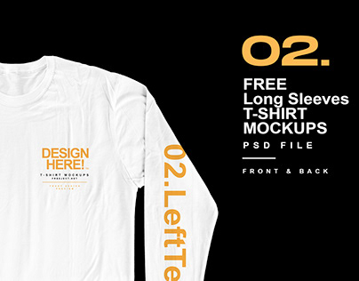 Free Download Long Sleeves T-Shirt Mockups Design