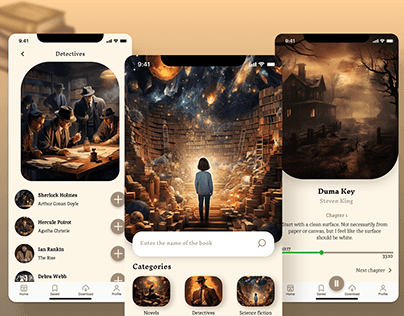Design for mobile app with audiobooks