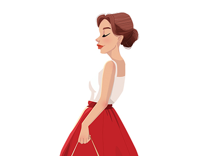 Red skirt - Illustration