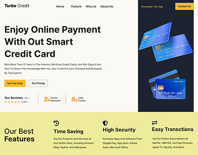 Turbo Credit minimalistic web page design