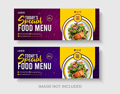 Social media for food Facebook cover design sample